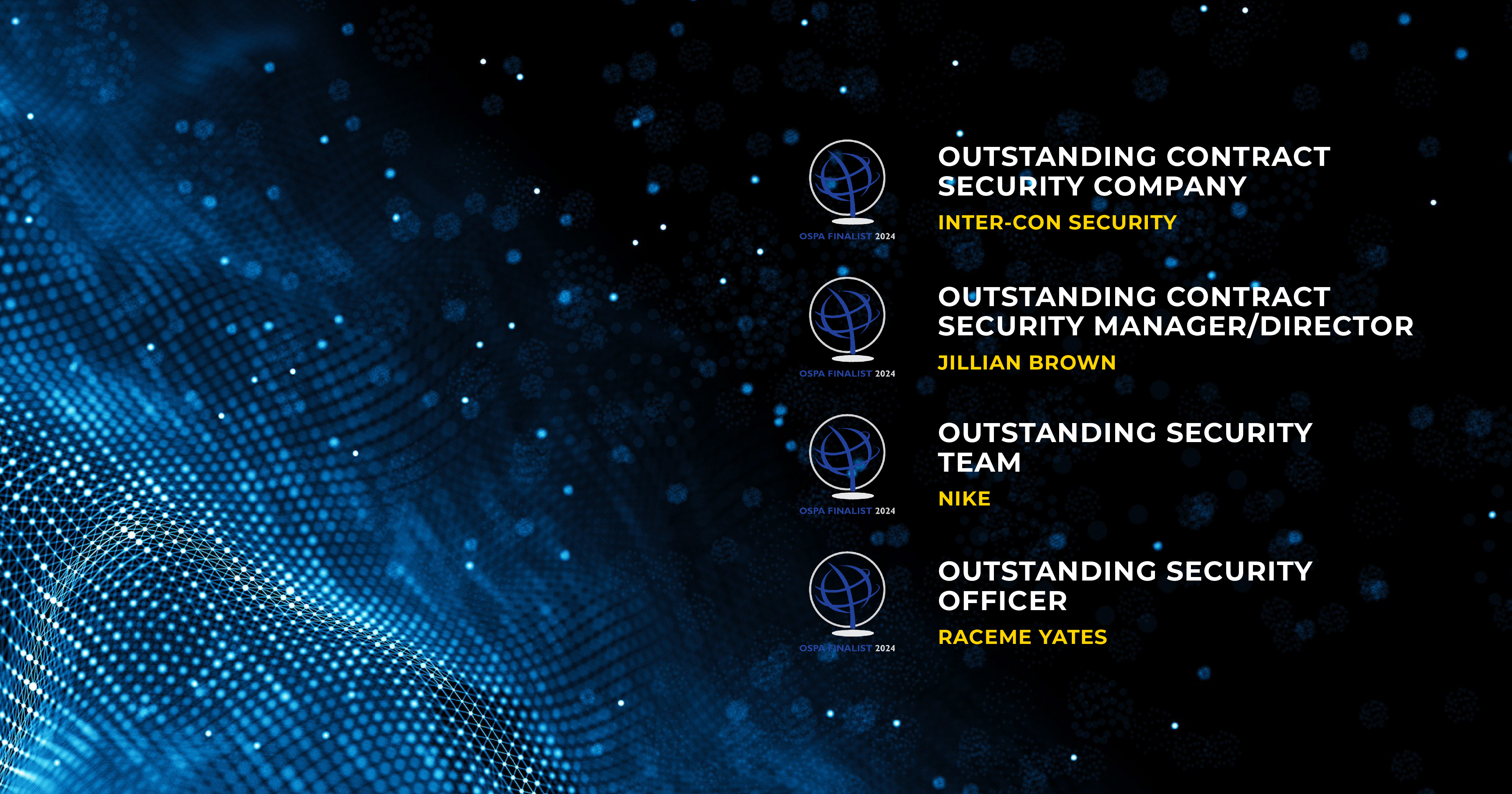 Inter-Con Named National Finalist for All Major OSPAs